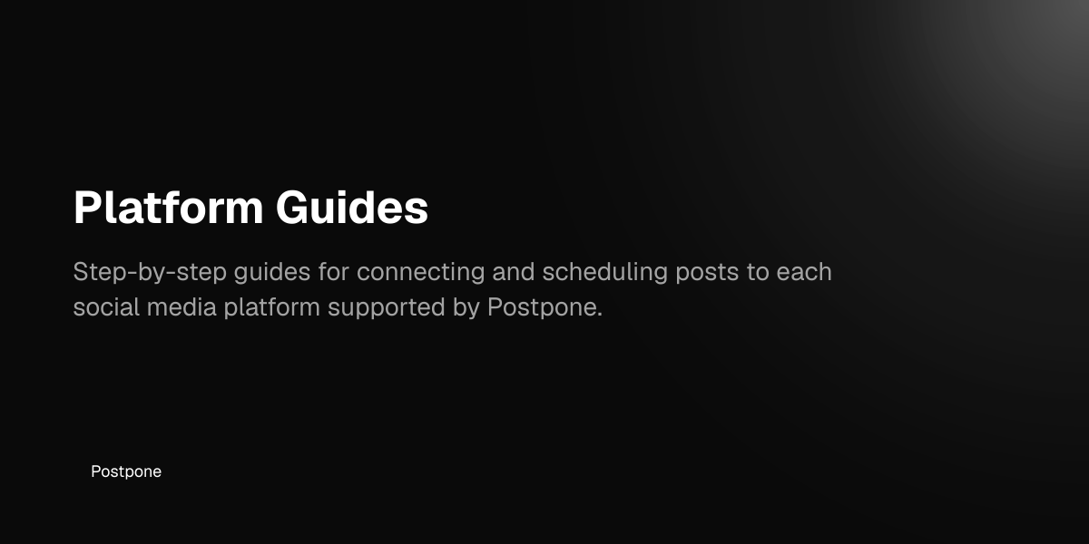 Help Guide P Platform Guides - Postpone Help Center