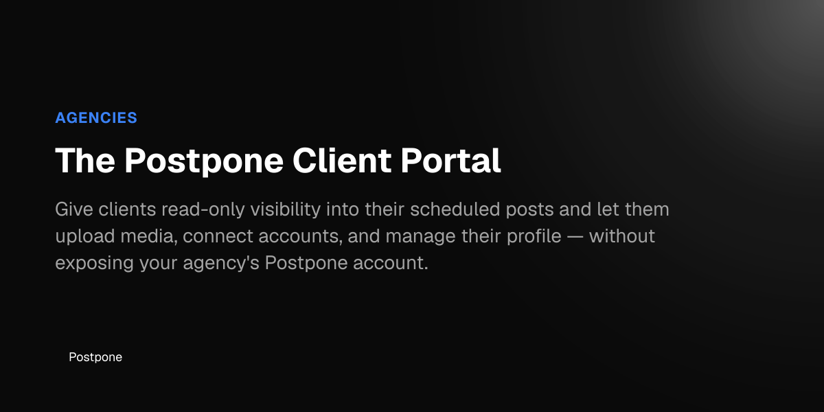 The Postpone Client Portal - Postpone Help Center