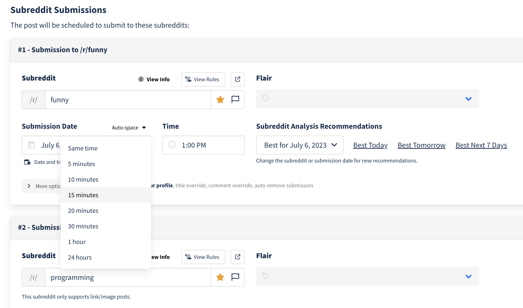 Auto-space scheduling