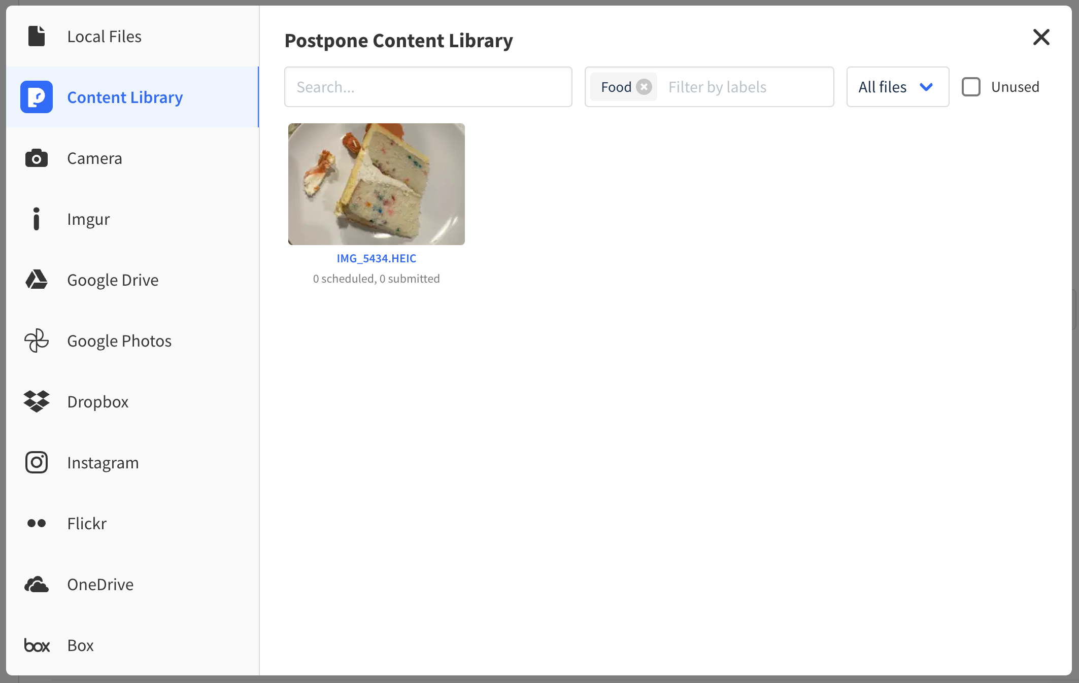 Organizing content with labels